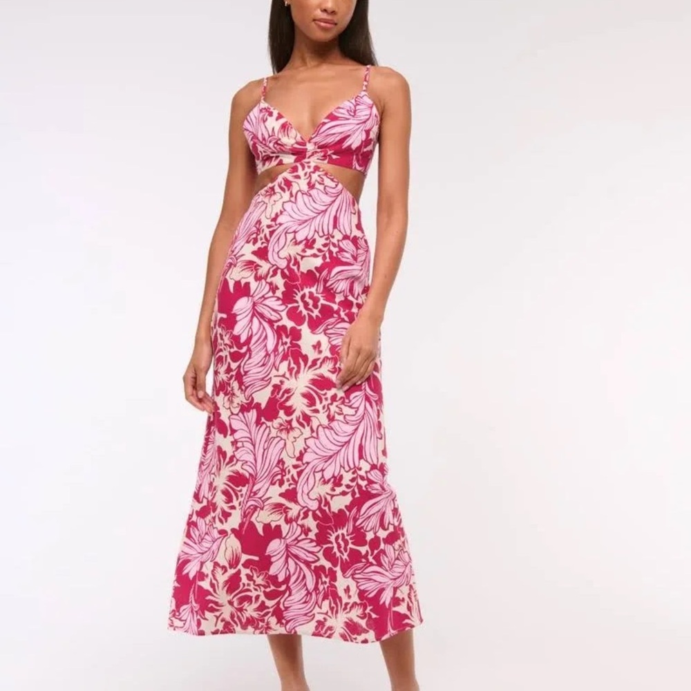 Abercrombie and Fitch Julia Slip Cutout Midi/Maxi Dress